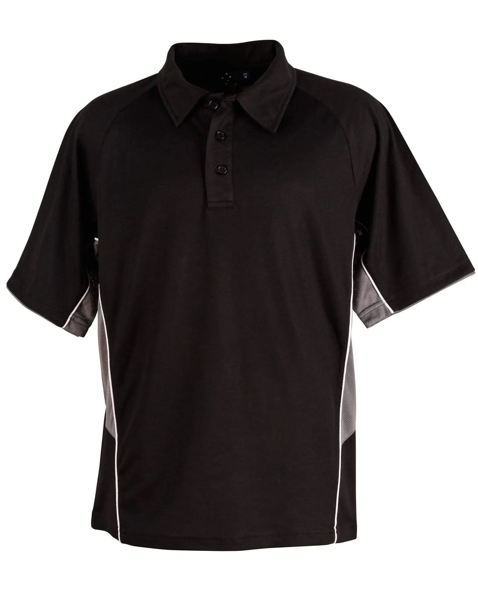 STATESMAN POLO Men's PS68 Casual Wear Winning Spirit Black/White/Grey S
